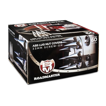Roadmaster 33mm or 32mm x 4-3/4in Pointed chrome threaded ABS nut cover 111PFL-PP-60